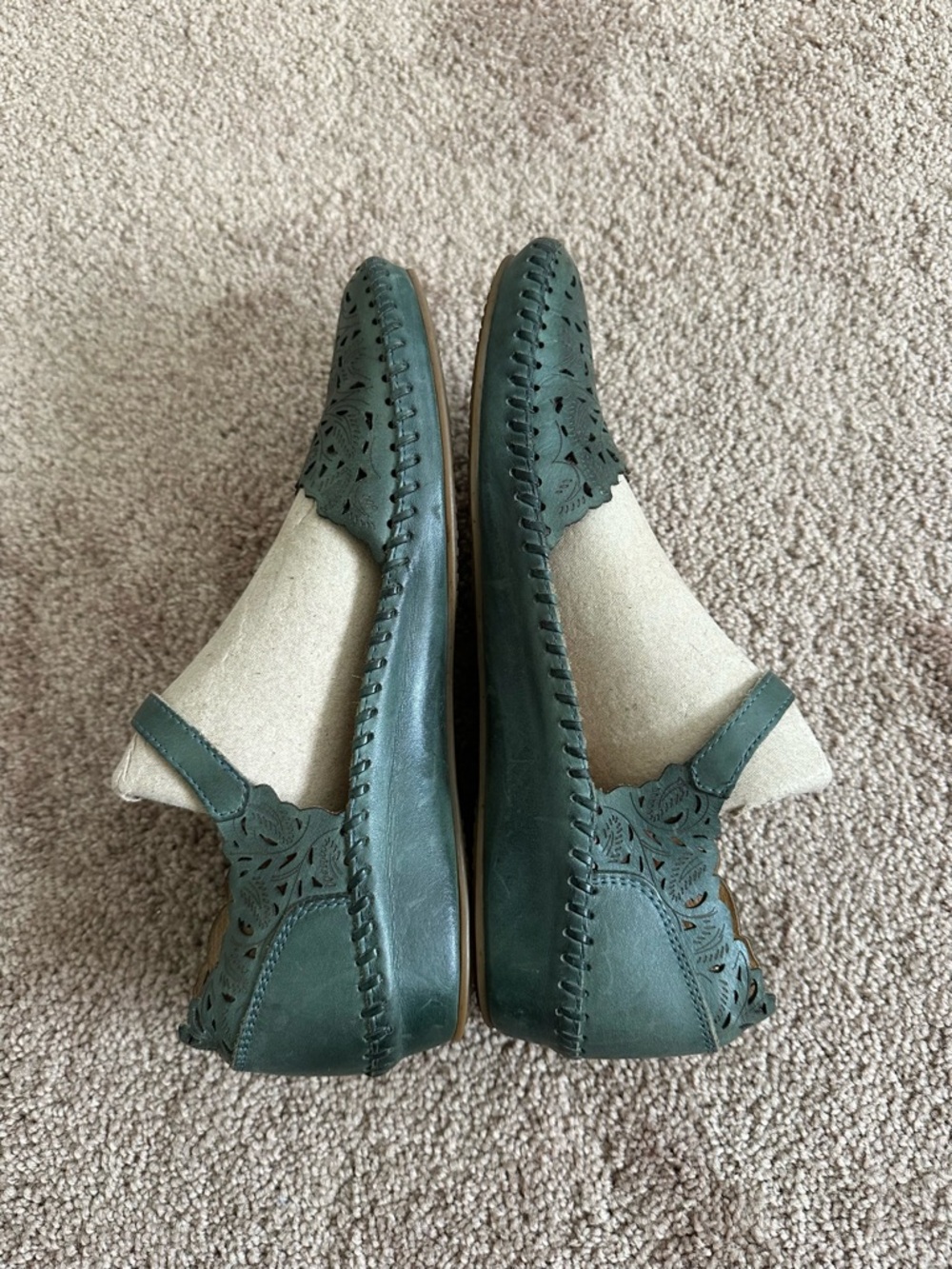 PIKOLINOS Puerto Vallarta Teal Green Maryjane Leather Shoes - Picture 4 of 11